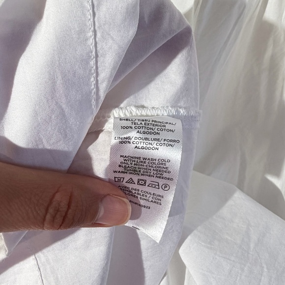 NWT LOFT White Cotton Poplin Swing Mini Dress Sz S Coastal Preppy Casual Chic - Picture 6 of 6